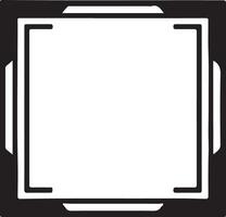 A square camera lens icon on a white background vector