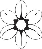 A flower with four petals on a white background vector