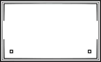 A black and white drawing of a square frame vector