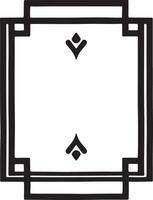 A black and white square frame with a decorative design vector