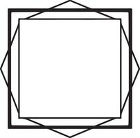 A black and white square frame with a white border vector