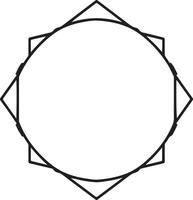 A circle with a black outline on it vector