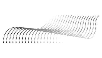 Dotted halftone wave. Abstract liquid shape, wave effect dotted gradient texture wave isolated symbol. Halftone graphic dots wave. Wave dotted halftone, creative shape abstract vector