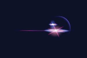 Neon Light Flare and glowing Lens Effect for editing and design with a modern touch vector