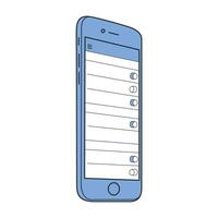 minimalist illustration of smartphone menu vector