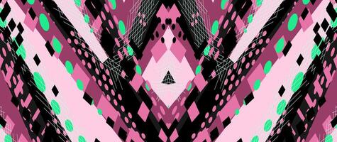 Abstract pop art background design with geometric shapes vector