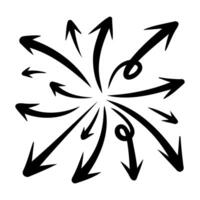 collection of black arrow images on a white background vector