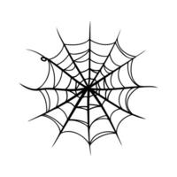 illustration of spider web, horror symbol on white background vector