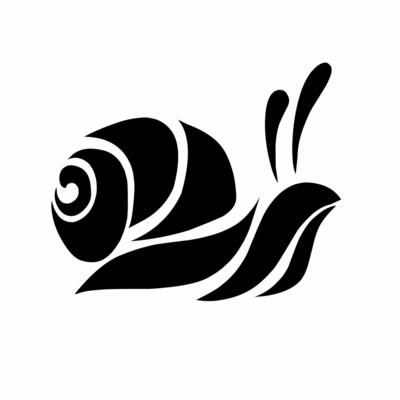 illustration graphic of design abstract tribal art snail for tattoo