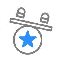 Balancing Act, Weighing Importance, Star, Value, Equilibrium, Concept, Quality, Assessment, Evaluation, Comparison vector