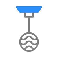 Ceiling mounted water ball. Concept of water purification, filtration, and home appliance. vector