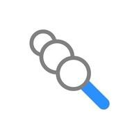 Japanese Mochi on a Stick. Simple food icon. vector
