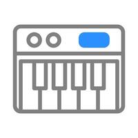 Portable Keyboard Icon. Concept of music, digital instruments, and electronic music. vector