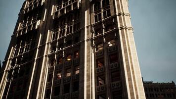 Historic architectural structure with intricate details in urban setting video