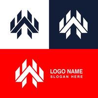 Simple logo with letters WH or HW. vector