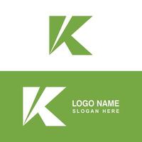 K logo with simple shape. vector