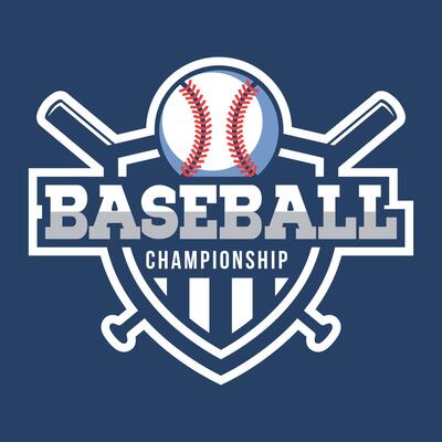 Baseball Badge Logo Design Template, Sports Club Emblem and Team Identity Icon