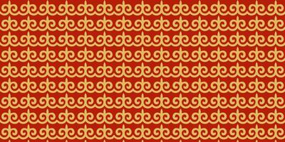 a red and yellow pattern with a spiral design for chinese new year vector
