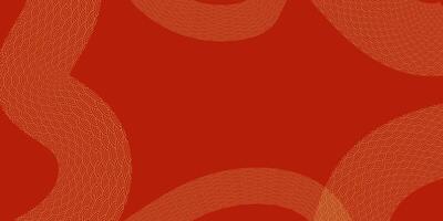 chinese new year background on red color with wavy lines and copy space vector