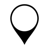 Location Icon Symbol, can use for, Website, Brochure, Poster, App and Graphic Design Element, bw png
