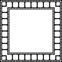 Framework inspired by film stripe, can use for frame, cover, decoration, background, wallpaper, carpet pattern or for graphic design element. in Black png