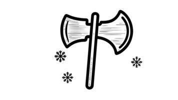 forms a sketch of the ice ax icon video