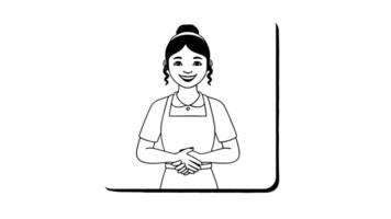 forms a sketch of the house keeper icon video