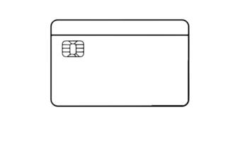 forms a sketch of a credit card icon video