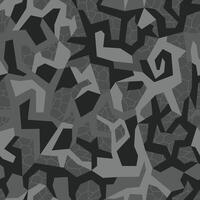 Military camouflage, repeats seamless texture. Camo geometric pattern for Army Clothing. Black color, fabric hunting vector