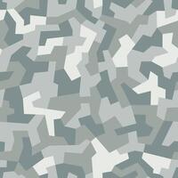 Light pastel green gray geometric camouflage for army, hunting and other use. Urban camo, seamless texture. Military pattern for fabric print vector