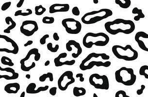 Leopard pattern. Trendy seamless print. Animal texture. Black spots on white background. Cheetah skin imitation for painted on clothes or fabric vector