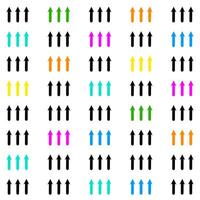 Arrow icon set cursor arrow up and symbol icons. Modern simple solid black and colorful arrows collection web design. vector