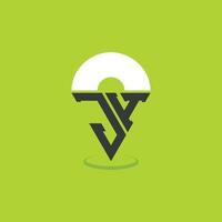 Letter JH Location Logo Design. Modern Initials JH Pinpoint Logo for Navigation, Map Apps, and Location Based Businesses vector