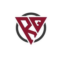 Letter RQ Monogram Logo in Bold Triangle Design with Circular Background. Professional RQ Letter Logo Perfect for Modern Business Branding and Stylish Emblem Concept vector