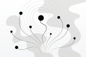 Abstract motion background with circles and lines. light tone wavy shapes backdrop. vector