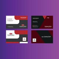 Modern Business Card Design in Bundle. Minimal Template Display for Promotional Campaign. vector