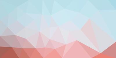 A polygonal gradient background with soft pastel colors, transitioning from light blue to soft pink and coral, creating a modern and minimalistic geometric design. vector