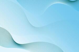 Blue curve abstract line background. vector