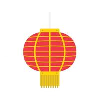 Chinese Red Lantern Flat Illustration. Clean Icon Design Element on Isolated White Background vector