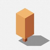 Isometric autumn tree. Tree isometric elements. Isometric tree element for landscape design. Park element. vector