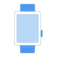 Versatile smartwatch with fitness tracking, notifications, and customizable watch faces. Ideal for everyday use, workouts, and staying connected on the go. vector