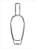 Stylish perfume bottle, perfect for personal use, gifting, or display. Its sleek design complements any vanity and enhances fragrance experience. vector