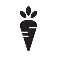 Unique carrot silhouette art design. vector