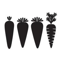 Unique best carrot silhouette art design. vector