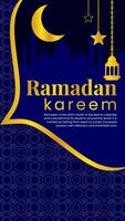 Modern Ramadan Kareem Reels Background for Engagement vector