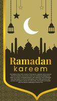 Ramadan Kareem Reels Design - Stunning Visuals for Social Media vector