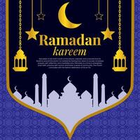Creative Ramadan Kareem Feed Design for Digital Platforms vector