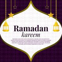 Minimalist Ramadan Kareem Feed Design for Social Media Use vector