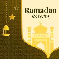 Best Minimalist Ramadan Kareem Feed Design for Social Media Use vector