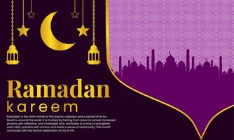 Elegant Islamic Ramadan Background for Greetings and More vector